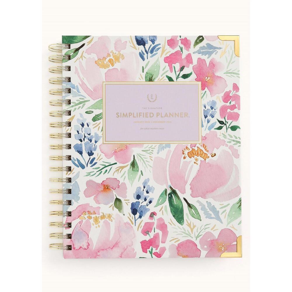 NEW EMILY LEY 2026 spiral weekly simplified planner in cottage floral